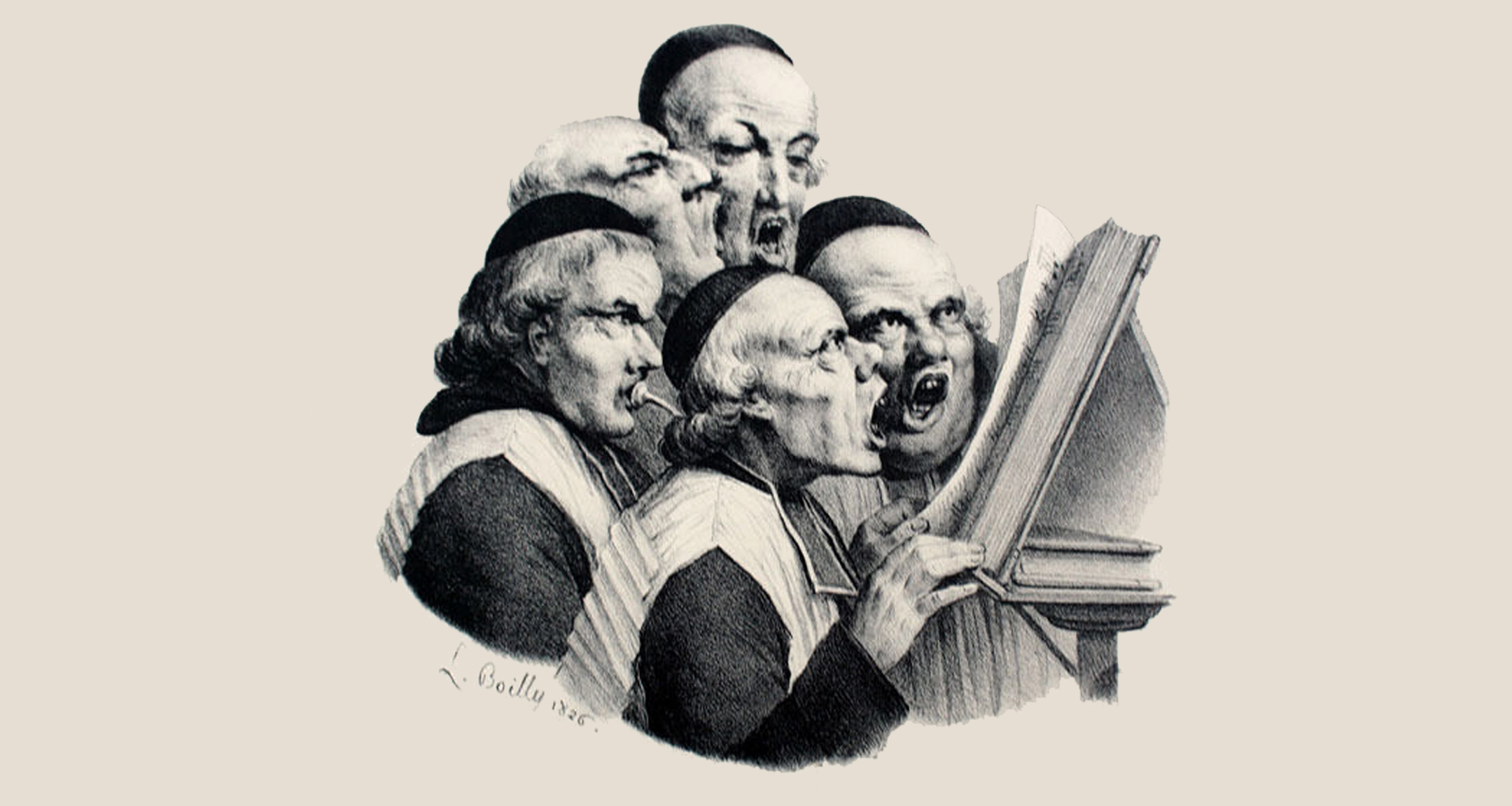 Les chantres, Louis Boilly