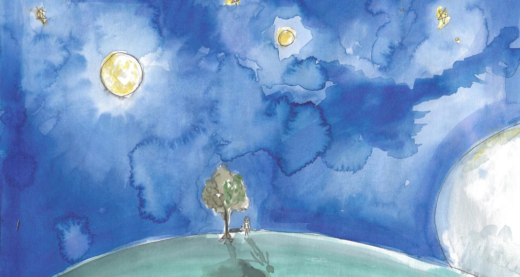 Tout petit devant le cosmos