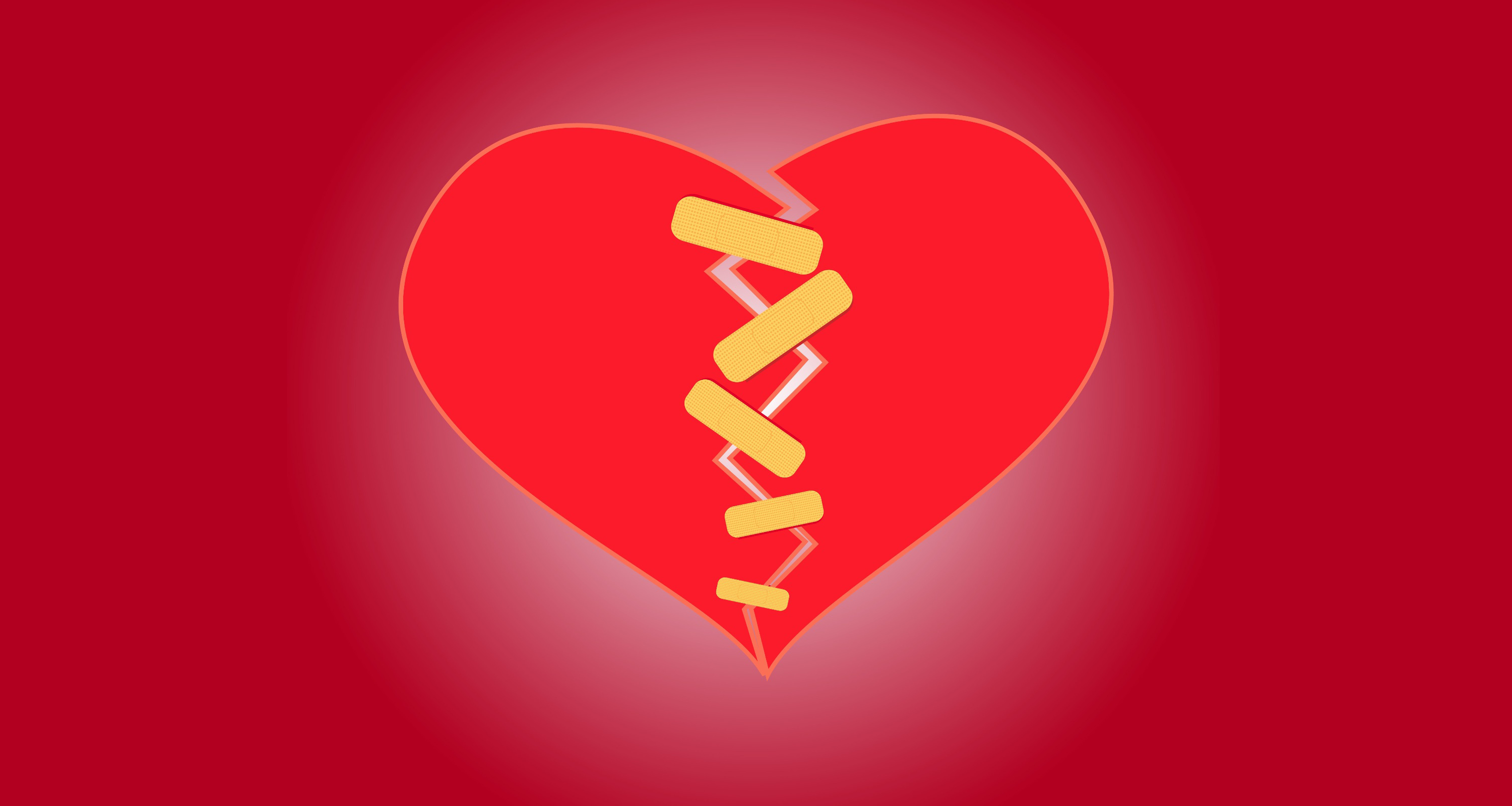 coeur rouge brisé coeur rouge brisé